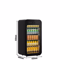 Minibar hladnjak – 450 mm – 67 litara – s jednim staklenim vratima