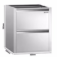 Ladičar PREMIUM - 2 ladica - inox - modul 400x560 mm - kompatibilno sa serijom 600