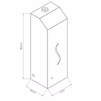 Dispenzer sapuna - senzorski - 1000 ml - Nehrđajući čelik (inox) - s zidna montaža, prozor razine