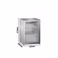 LIEBHERR | Chłodziarka podblatowa PREMIUM – stal nierdzewna – 44 L – od +2 do +12 °C – z 1 drzwiami szklanymi