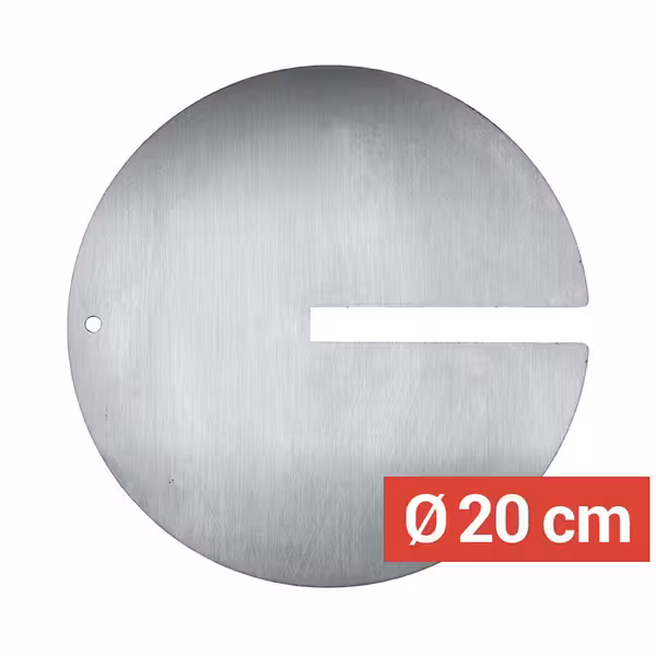 Kebab Skewer Disc with Slot - Ø200mm - Stainless Steel - for 12x12mm skewers