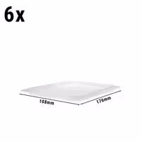 (6 komada) CAMBRO | Polipropilenski GN-Poklopac 1/2 - Hermetičan - Mliječna boja