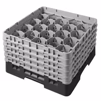 CAMBRO | CAMRACK® - Košara za pranje čaša 1/1 - 20 odjeljaka - Sa 5 produžetaka - 500x500 mm - Crna boja