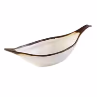 (6 adet) Kase - CROCKER - Melamin - 0,65L - 420x140mm - Derinlik:95mm - Beyaz/Kahverengi