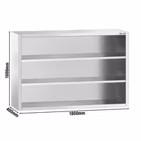 خزانة حائط ستانلس ستيل PREMIUM - 1600x400mm - بدون باب انزلاقي - ارتفاع 1000 mm