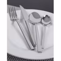 Cutlery set - Giancarlo - 18/10 stainless steel - Knife224mm; Fork205mm; Spoon205mm; Dessert spoon164mm - incl. cutlery box - Mirror - 24-piece set - For 6 people