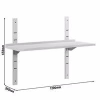 Seinähylly ECO - 1200x300 mm - 1 taso
