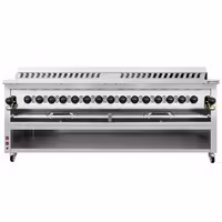 Commercial Gas Chargrill - for Adana & Shish Kebabs - 30 Auto-Rotating Skewers - 43kW - Freestanding - 1005mm Deep - 15 Burners