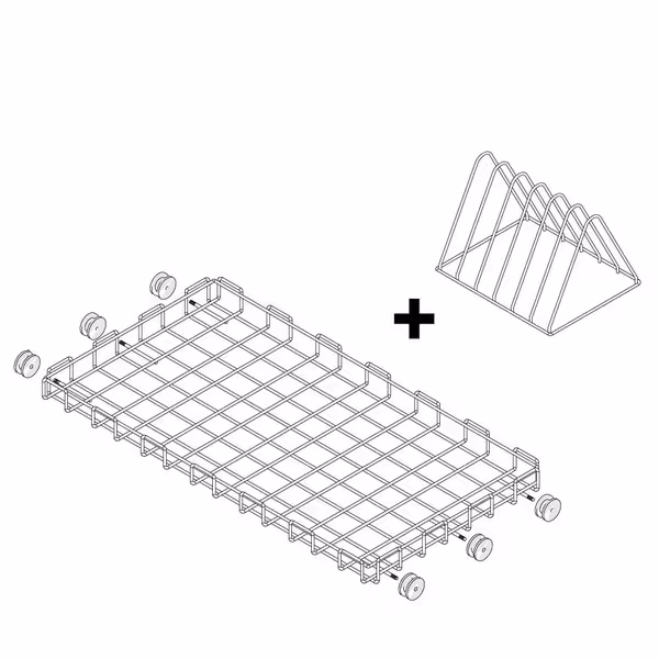 Korg för grytdiskmaskin - 615x1150 mm