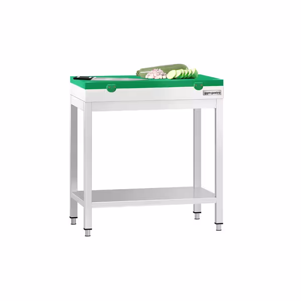 Arbetsbänk i rostfritt stål PREMIUM - 600x700 mm - med underhylla