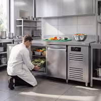 Commercial Counter Fridge ECO - 1360x700mm - with 2 doors - with upstand
