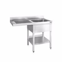 Pult za pranje za perilicu posuđa - 1400x600 mm - s 1 koritom desno