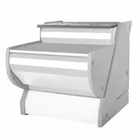 kassatiski - 800x1 150 mm - Valkoinen etupaneeli - musta graniittitaso