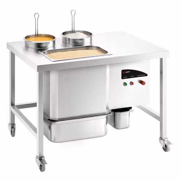 Ipari csirkepanírozó állomás – 1130 mm – 5 kg/perc