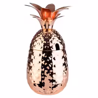 (6 adet) Karıştırma Kabı PINEAPPLE - 500ml - Bakır - Kapak