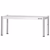Rozsdamentes acél polc felépítmény - 1 szintes - 1000x370 mm - magasságában állítható