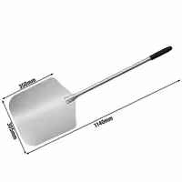 Pravokutna lopata za pizzu - anodizirani aluminij - ekstra lagana - 305x350 mm - drška aluminijska