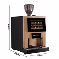Commercial Bean to Cup Coffee Machine - 30 Drink Options - 10" Touchscreen - 1 Bean Hopper & 2 Instant Canisters - incl. Fresh Milk System