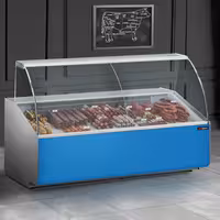 Serve Over Counter - 1881x979mm - front panel light blue - capacity 387 litres