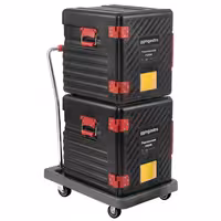 Thermobox – prednje punjenje – 63 litre – prima 12 GN 1/1 posuda – uključujući kolica