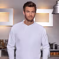 (6 pezzi) KARLOWSKY | Camicia da cuoco a maniche lunghe - Bianco - Taglia: XS
