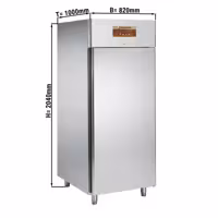 Szafa mroźnicza piekarnicza PREMIUM – stal nierdzewna – EN 600 x 800 – 858 L – z 1 drzwiami
