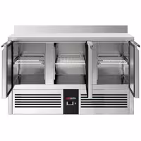 Aukstuma galds PREMIUM - 1368x700 mm - 368 l - ar 3 durvīm - ar apmali