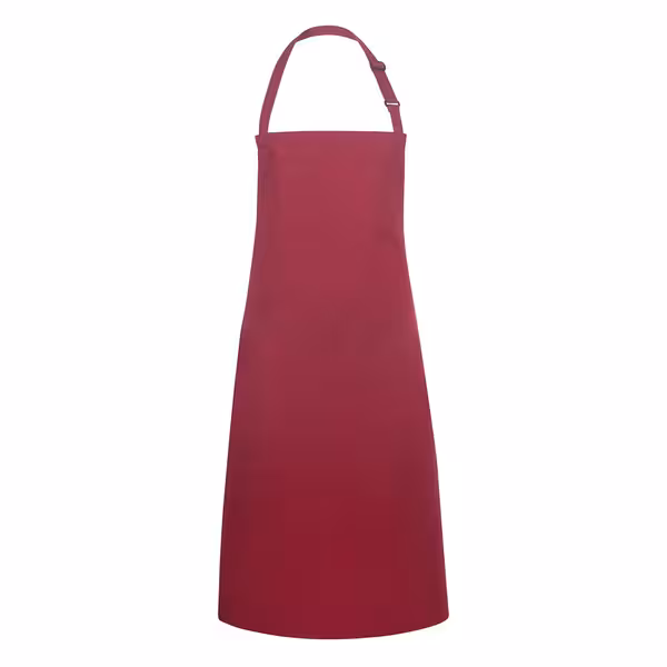 (6 pieces) KARLOWSKY | Basic Bib Apron – Burgundy - 750×900 mm - Adjustable Neck