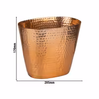 Posuda za hlađenje vina/pjenušca - Aluminij, bakreni izgled, čekićana površina - 2,1 l - Ø 205 mm - Visina: 170 mm - Bakrena