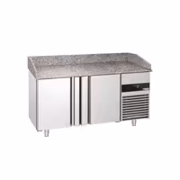 Commercial Pizza Prep Counter - Granite Top PREMIUM - 1550x800mm - with 2 doors