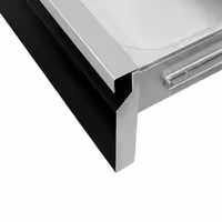 RST-laatikosto - ruostumaton teräs, musta - 2 vetolaatikkoa - 400x620 mm