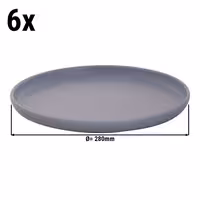 (6 pcs) SANDY LOAM | Plate - flat - Stoneware - Ø280mm - Blue