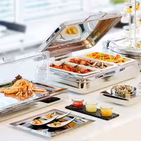 (6 pcs) Melamine Gastronorm Tray GN 1/4 - ECO - White - 1.35L - Depth: 65mm