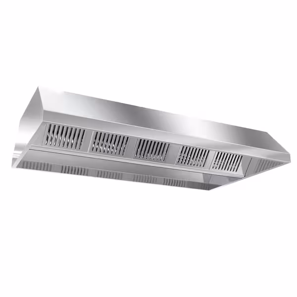 Profesionalna stropna napa - 4000 mm - s labirintnim filtrom i rasvjetom - inox