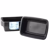 (300 pcs) Food Lidding Tray Polypropylene - 1000ml - Rectangular - Black