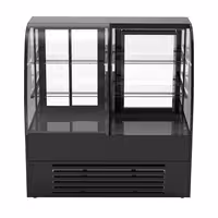 Commercial cake display fridge Self-Service - 1400mm - Double glazing - with 2 glass shelves - for patisserie