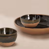 (6 adet) Tatlı / Salata Kasesi - Steinzeug - Wisteria - Ø110mm - Yeşil/Bej