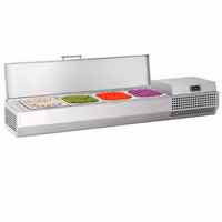 Aukstuma galda vitrīna PREMIUM PLUS - 1328x413 mm - 4 x GN 1/3