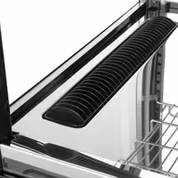4-Sided Glass Display Fridge - 402L - 590mm - Double glazing - square - with 5 shelves - 1 hinged glass door