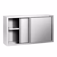 خزانة حائط ستانلس ستيل PREMIUM - 1400x400mm - مع باب انزلاقي - ارتفاع 800 mm