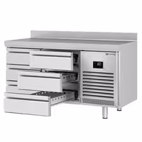 Rashladni pult PREMIUM PLUS - 1468x700 mm - 305 l - Ventilirano hlađenje - s 6 ladica - Podignuti rub