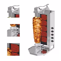 Electric Doner Kebab Grill (Shawarma/Gyros) - 5 Burner - up to 80kg - 9kW - incl. 2 double doors & drip tray
