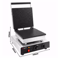 Commercial Waffle Maker - Single - Manual - 1,75 kW - Shape: Heart - Teflon-coated baking plates