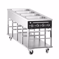 Toplovodna kupka grijana kolica - 4 kW - 4x GN 1/1 - odvojena regulacija temperature po bazenu