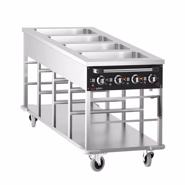Toplovodna kupka grijana kolica - 4 kW - 4x GN 1/1 - odvojena regulacija temperature po bazenu
