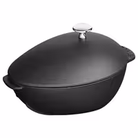STAUB | Oval Cast Iron Casserole with Lid & Insert – 250 mm - Black - Induction, Grill & Oven