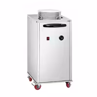 Heated Plate Dispenser - Single Stack - Mobile (on castors) - 1kW - 40 plates