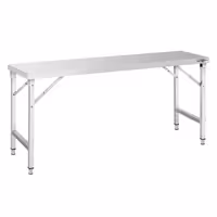 Paslanmaz Çelik Çalışma Tezgahı - Katlanabilir - 1800x700mm