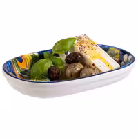 (6 Stück) Schale - MEDITERRANEAN - Melamin - 0,2 Liter - 185x115mm - Bunt