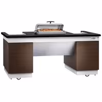 Mobile Buffet Service & Prep Station DUBLIN - 2000mm - Black Granite Worktop